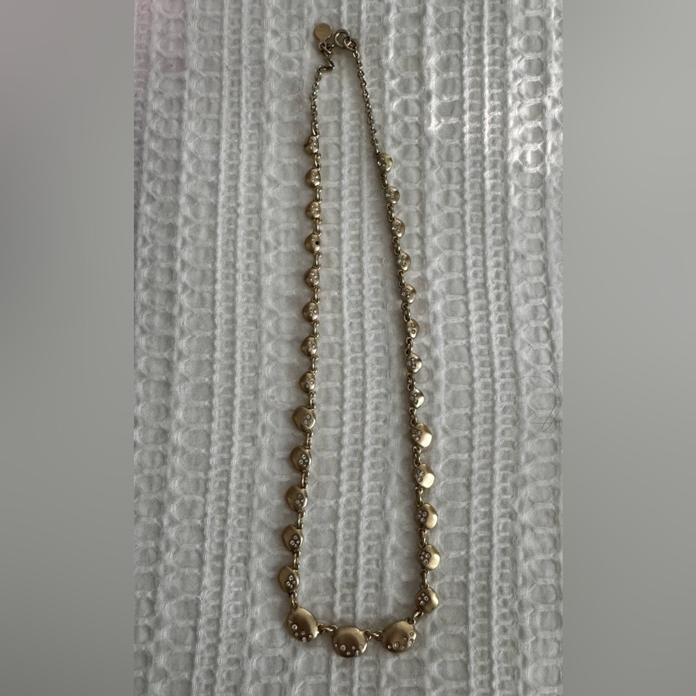 Loft Gold Necklace with Rhinestone Accents